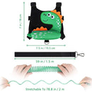 3 in 1 Toddler Harness Leash + Baby Anti Lost Wrist Link, Accmor Cute Dinosaur Child Safety Harness Tether, Kids Walking Wristband Assistant Strap Belt for Parent Boys Outdoor Activity (Black) by TinyTreasures Baby Boutique