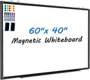 H-Qprobd Large Magnetic White Board Dry Erase Whiteboard with Black Aluminum Frame, 60"X40" Hanging White Boards for Wall with Long Pen Tray, Presentation Board for Office Classroom Home by TinyTreasures Baby Boutique