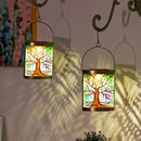 Starsoul 2 Pack Hanging Solar Lantern Outdoor Waterproof Glass Tree of Life Decorative Solar Lights for Outside Garden Yard Table Patio Decor by GreenHaven Gardens