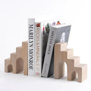 Natural Marble Book Ends for Shelves, Decorative Bookends for Heavy Books, CastleGuard Bookend Book Holder Stopper for Home Office Desk Bookshelf Decoration, Turkey Natural Marble, Set of 2 by CozyNest Decor