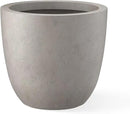 Kante 18 Inch Dia Round Concrete Planter, Indoor Outdoor Large Plant Pot with Drainage Hole and Rubber Plug for Home Patio Garden, Weathered Concrete by GreenHaven Gardens