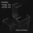 8.5x9x9.5 Inch Acrylic Risers Display Stands 3pcs, Rectangular Display Risers 3 Steps, Clear Acrylic Stand for Brand Store, Retails by CozyNest Decor