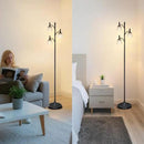 Black Floor Lamp for Living Room,Tall Standing Lamp Dimmable Tree Floor Lamps with 3 Rotatable Lights Glass Shade 66.5'' Modern Corner Lamp for Bedroom Office(3LED Bulbs Included) by CozyNest Decor