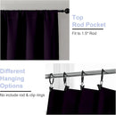Simplebrand Ava BlackBerry Blackout Curtains for Bedroom 72 Inch Length 2 Panels Set, Privacy Thermal Insulated Rod Pocket Door Window Curtains for Patio French Door Front Door, W40 x L72 Inch by TinyTreasures Baby Boutique