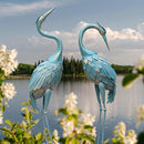 35-40 Inch Standing Garden Crane Statues for Outdoor Set of 2 Metal Birds Garden Sculptures Yard Art for Home Backyard Patio Lawn Decoration by GreenHaven Gardens