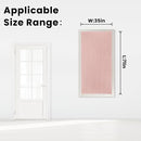 Self Adhesive Blackout Curtains- Stick on Curtains Shades Window Blinds Curtains No Rod Needed Easy to Hang Curtain, Use for Bedroom, Living Room,Roman Shades, 35" W X 71" L, Pink, 1 Panel by TinyTreasures Baby Boutique