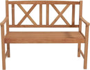 Giantex Patio Garden Bench Loveseat - 2-Person Acacia Wood Bench with Armrest, Backrest, Sturdy Frame, 800lbs Capacity, Outside Park Bench for Patio, Yard, Front Porch, Outdoor Garden Bench, Natural by GreenHaven Gardens