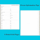 Daily Planner Undated - 8.5" x 11" To Do List Notebook Hourly Schedules, 150 Sheets/300 Pages Spiral Appointment Planner for Women and Men ,PVC Hardcover, Inner Pocket, Elastic Closure, Blue by TinyTreasures Baby Boutique
