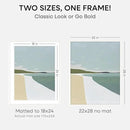 Homeforia 22x28 Poster Frame White, High End Oak 22 x 28 Wood Picture Frame with Mat 18 by 24 for Photo, 22x28 Large Wooden Frame Matted to 18x24, 28x22 Thin Frames, Tempered Glass, Wall Kit, Set of 1 by CozyNest Decor