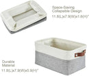 DECOMOMO Small Storage Basket, Closet Storage Bins, Baskets for Organizing Shelves (Grey & White, Small - 6 Pack) by CozyNest Decor