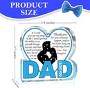 Best Dad Ever Gift from Daughter Son - Acrylic Heart-Shaped Plaque Father’s Day Birthday Gift - Unique Keepsake Desk Decor with Personalized Message by CozyNest Decor