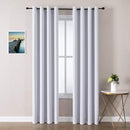 ChrisDowa Grommet Room Darkening Curtains for Bedroom and Living Room - 2 Panels Set Thermal Insulated Blackout Curtains (Greyish White, 52W x 95L) by CozyNest Decor