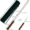 23.6 Inch Skewers for Kabobs 0.62 Inch Wide Kabob Skewer 8PCS Reusable Metal Skewers for Grilling Long Kebab Skewer Large Heavy Duty BBQ Sticks Stainless Steel Barbecue Sticks with Oak Handle by GreenHaven Gardens