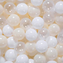 GOGOSO Balls for Ball Pit - Plastic Ball for Toddlers 1-3, Baby Kids Ball Pool Decoration 50 100 200 300 500 1000 (A White+Beige+Clear, 1000 Balls) by TinyTreasures Baby Boutique