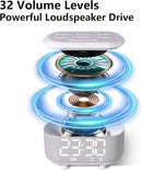 Small Digital Alarm Clock Sound Machine for Bedrooms Brown Noise White Noise Machine Night Light Plug in Desk Clock with 30 Wake up Sounds Alarm Clock for Kids Heavy Sleepers Snooze 32 Levels Volume by TinyTreasures Baby Boutique