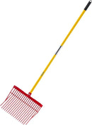 VEVOR Manure Fork, 18 Angled Tines, Horse Manure Rake with Long Fiberglass Handle, 61 in Durable Plastic Pitchfork Muck Rake Tool for Gardening Horse Stall Stable Grass Hay Cleaning Farm Work by GreenHaven Gardens