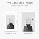 Homeforia 16x24 Silver Picture Frames, High End Metal 16x24 Poster Frame with Mat 12x18 in Photo, 16 x 24 Silver Frame Matted to 12 by 18 Print, 24x16 Hanging Frame, Tempered Glass, Wall Kit, Set of 1 by CozyNest Decor
