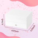 Miratino Music Jewelry Box Gifts for Girls, Wooden Kids Jewelry Boxes & Organizers with Spinning Dancer, Musical Jewelry Storage Gift for Little Girl Toddler Christmas Birthday New Year (White) by TinyTreasures Baby Boutique