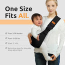Baby Sling Carrier Newborn to Toddler Adjustable One-Shoulder Design with Hip Seat Support, Labor-Saving Baby Wraps Carrier 10-30 lbs(Mesh,Black) by TinyTreasures Baby Boutique