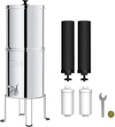 Waterdrop Gravity-fed Water Filter System, NSF/ANSI 42&372 Standard, Reduces Fluoride and up to 99% of Chlorine, with 4 Filters and Metal Spigot, King Tank Series, WD-TK-A-FS, 2.25G by CozyNest Decor