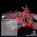 Red LED Christmas Lights - 100 Count Red Christmas String Lights for Tree, Party, Bedroom, Wedding, Indoor and Outdoor Valentines Day Decorations, 33 Feet White Wire, UL Certified, Connectable by GreenHaven Gardens