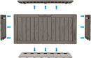 75 Gallon Waterproof Large Resin Deck Box Indoor/Outdoor Lockable Storage Container and Seating for Garden, Pool, and Patio (75 Gallon, Grey) by GreenHaven Gardens