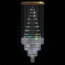 D32 x H79'' Modern Crystal Raindrop Gold Chandelier Lighting for Entrance, Stairs, Doorway, Crystal Ornament Chandelier Can be Used on Slopin by CozyNest Decor