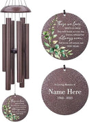 Sympathy Wind Chimes, Personalized Wind Chime for Loss of Loved Father/Mother/Lover, Commemorative Sympathy Bereavement Condolences Gifts for Funeral (36inch) by CozyNest Decor