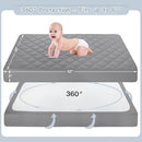 Yoofoss Waterproof Crib Mattress Protector 2 Pack, Quilted Crib Mattress Pad Cover Ultra Soft and Breathable, Machine Washable Toddler Mattress Protector for Standard Baby Crib Size 52''x28'' by TinyTreasures Baby Boutique