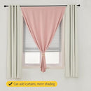 Self Adhesive Blackout Curtains- Stick on Curtains Shades Window Blinds Curtains No Rod Needed Easy to Hang Curtain, Use for Bedroom, Living Room,Roman Shades, 35" W X 79" L, Pink, 1 Panel by TinyTreasures Baby Boutique
