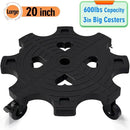 20" Plant Caddy with Wheels 600lbs Heavy Duty Outdoor,Indoor Rolling Plant Stand with 3in Casters Black Plant Dolly Large Potted Planter Cart for Big Flowerpots Plants Pots Garden Pot Mover by GreenHaven Gardens