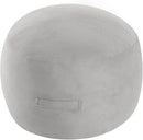 MeMoreCool Round Stuffed Pouf Ottoman Foot Rest, Floor Pouf Foot Stool with Soft Foam Chunk Filling, Small Round Ottoman Footstool Circle Footrest for Living Room, Light Grey by CozyNest Decor