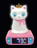 LEXiBOOK - Kitten Digital Alarm Clock for Kids with Night Light Snooze, Childrens Clock, Luminous Cat, White and Pink Colours - RL800KT by TinyTreasures Baby Boutique