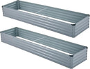 2 Pack 8x2x1FT Galvanized Raised Garden Beds Kit Outdoor Metal Gardening Planter Box for Vegetable Elevated Flower Herbs,Gray by GreenHaven Gardens