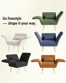 Txtin's Comfy Accent Chair Reading Chair for Bedroom Cozy Wing Arm Living Room Single Sofa Chair with Angle Adjustable Arms Green Corduroy Easy Assembly by CozyNest Decor