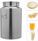 Stainless Steel Milk Can, 304 Stainless Steel Pail 20Gal Milk Can with Sealed Lid, 76L Hanging Lid Metal Milk Jug Bucket for Oil Tea Wine by CozyNest Decor