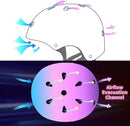 Adjustable Color Gradient Skateboard Helmet for 3-5-8-14+Ages【Toddler Kids Youth Adult】 Girls Boys Woman.Bike Helmet for Multi-Sports Cycling Bicycle Scooter Inline Roller Skate Rollerblading by TinyTreasures Baby Boutique