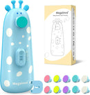 Baby Nail Trimmer Electric Baby Nail File Safe Baby Nail Clippers with Light 10 Grinding Heads Queit Baby Nail Polish Grooming Kit for Newborn Infant Toddler Toes Fingernails Care - Blue by TinyTreasures Baby Boutique
