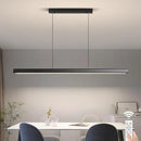 JAYMP Minimalist Linear Pendant Light Dimmable LED Modern Chandelier Dining Room Island Light Restaurant Cafe Bar Office Hanging Lamp Black 57" by CozyNest Decor