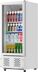 6.5 CUFT Commercial Beverage Refrigerator Glass Door Display Cooler Drink Beer Milk Fridge for Bar Restaurant Office by CozyNest Decor