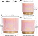 Gepege Pink Indoor Plant Pots for Plants, Ceramic Planter with Drainage Hole, 6.0 inch+5.0 Inch+4.0 Inch. Succulent Orchid Flower Pot - Rainbow Pearl Glaze by GreenHaven Gardens