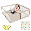 Mloong Baby Playpen with Mat, 59x59 Inches Extra Large Playpen for Babies and Toddlers, Indoor & Outdoor Activity Center, Safety Baby Fence by TinyTreasures Baby Boutique