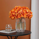 Tifuly Hydrangea Artificial Flowers -12 pcs Realistic Fake Hydrangea Silk Flowers with Stems Faux Hydrangea Flowers Heads for Office Home Party Wedding Centerpiece DIY Floral Decor (Orange) by CozyNest Decor