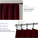 Simplebrand Ava Burgundy Short Blackout Curtains for Bedroom 54 Inches Long 2 Panels Set, Solid Thermal Insulated, Energy Saving Window Treatment Curtains Blackout Drapes, W40 x L54 Inch, Burgundy by TinyTreasures Baby Boutique