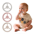 3 Pack Baby Teething Toys 3-6 Months, Silicone Ring Teethers for Babies 6-12 Months, Freezer Safe Chew Toy with Textured Grip for Boys Girls Teething Relief, Infant Easter Gift (Sandy Rose Pink) by TinyTreasures Baby Boutique