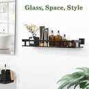 Alise Bathroom Shelves,Matte Black Glass Shelf for Bathroom, Modern Floating Shelves,20 inch by CozyNest Decor