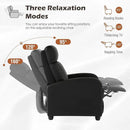 BestMassage | Recliner Chair | No Massage Function | Leather Black | with Lumbar Support, Adjustable Push Back, Wide Armrests, Footrest & Padded Seat | Easy Assembly | for Living Room, Home Theatre by CozyNest Decor