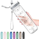 Hyeta 32oz Water Bottles with Straw - Stay Motivated and Hydrated with Convenient Times to Drink Markings, Durable, Leak-proof by CozyNest Decor