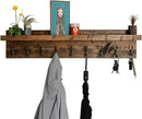 Coat Rack with Shelf Wall Mounted with Storage (Choose Your Length) Towel Rack Entryway Organizer Key Hooks (36" L (9 Hooks)) by CozyNest Decor