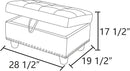 Ottoman Rectangular Storage Ottoman Bench, Flannel Footrest Stool Footstool with Lid for Living Room, Bedroom, Entryway, Gray White, 28.5"x19"x17.5" by CozyNest Decor